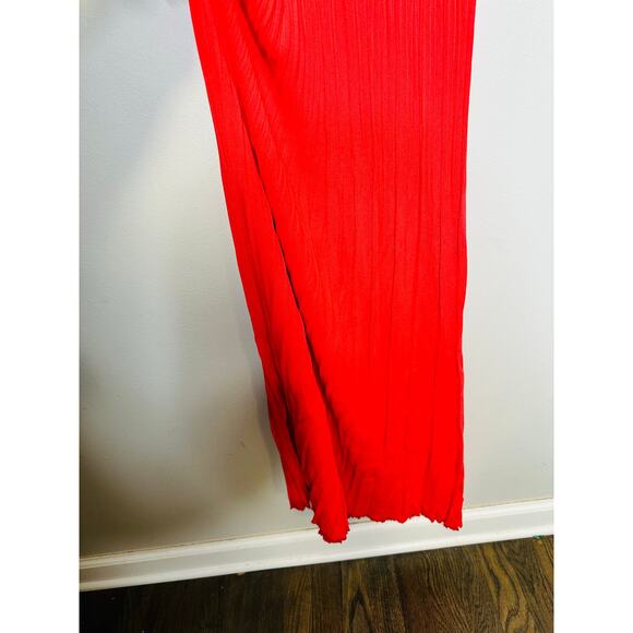 MICHAEL KORS Red Ribbed Sleeveless Tank Long Maxi Style Dress Size Medium - Picture 9 of 14
